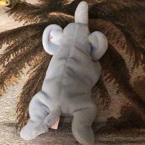 TY Beanie babies elephant Peanut blue pink NWT great for stacking stuffe… - Picture 6 of 8